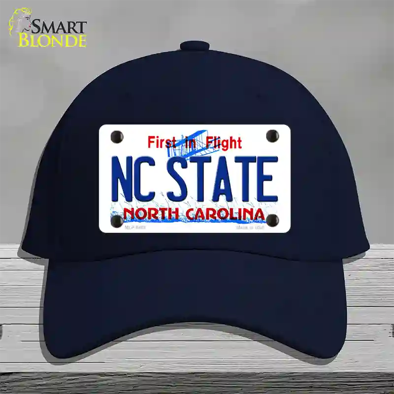 North Carolina State Novelty License Plate Hat Cotton / Navy