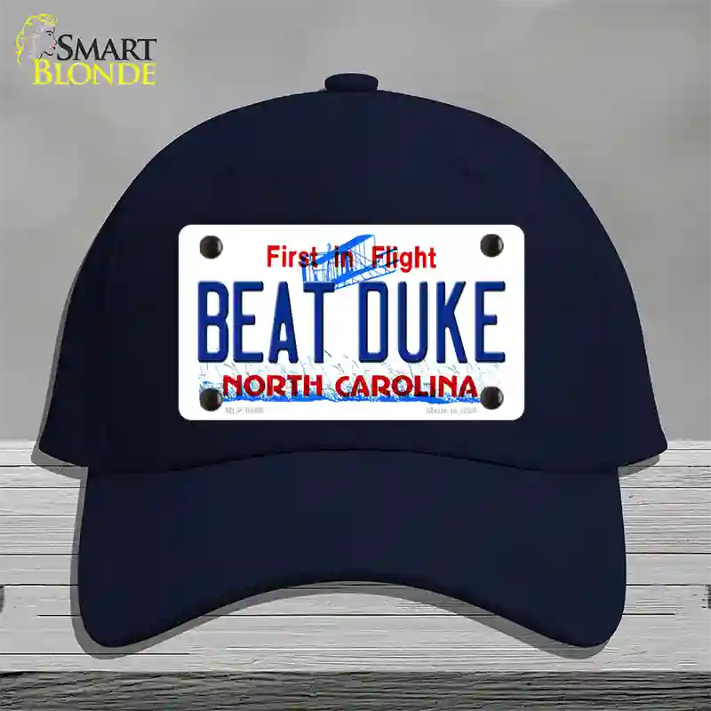 Beat Duke North Carolina Novelty License Plate Hat Cotton / Navy