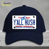 Yall Hush North Carolina Novelty License Plate Hat Cotton / Navy