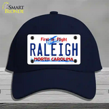 Raleigh North Carolina Novelty License Plate Hat Cotton / Navy