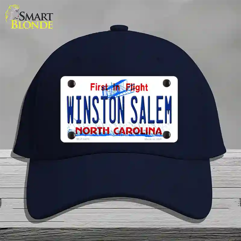 Winston Salem North Carolina Novelty License Plate Hat Cotton / Navy