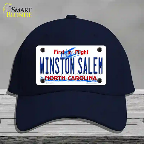 Winston Salem North Carolina Novelty License Plate Hat Cotton / Navy