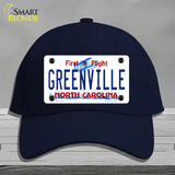 Greenville North Carolina Novelty License Plate Hat Cotton / Navy