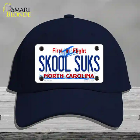 Skool Suks North Carolina Novelty License Plate Hat Cotton / Navy