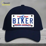 Biker North Carolina Novelty License Plate Hat Cotton / Navy