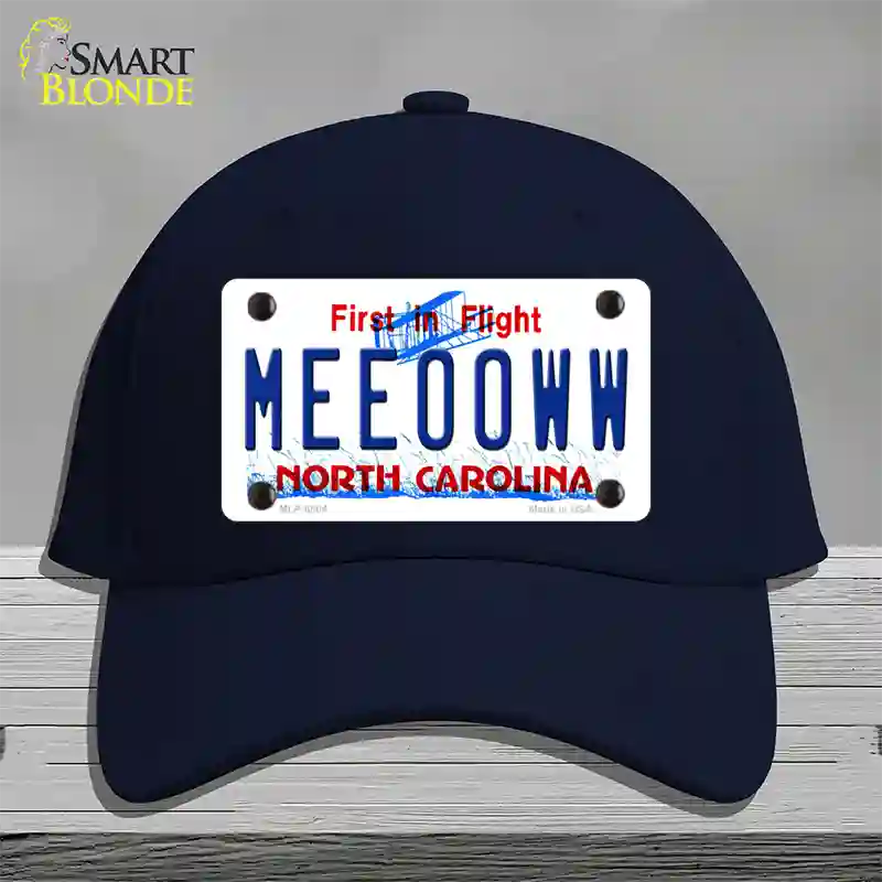 Meeooww North Carolina Novelty License Plate Hat Cotton / Navy