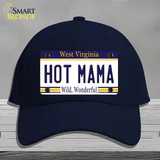 Hot Mama West Virginia Novelty License Plate Hat Cotton / Navy