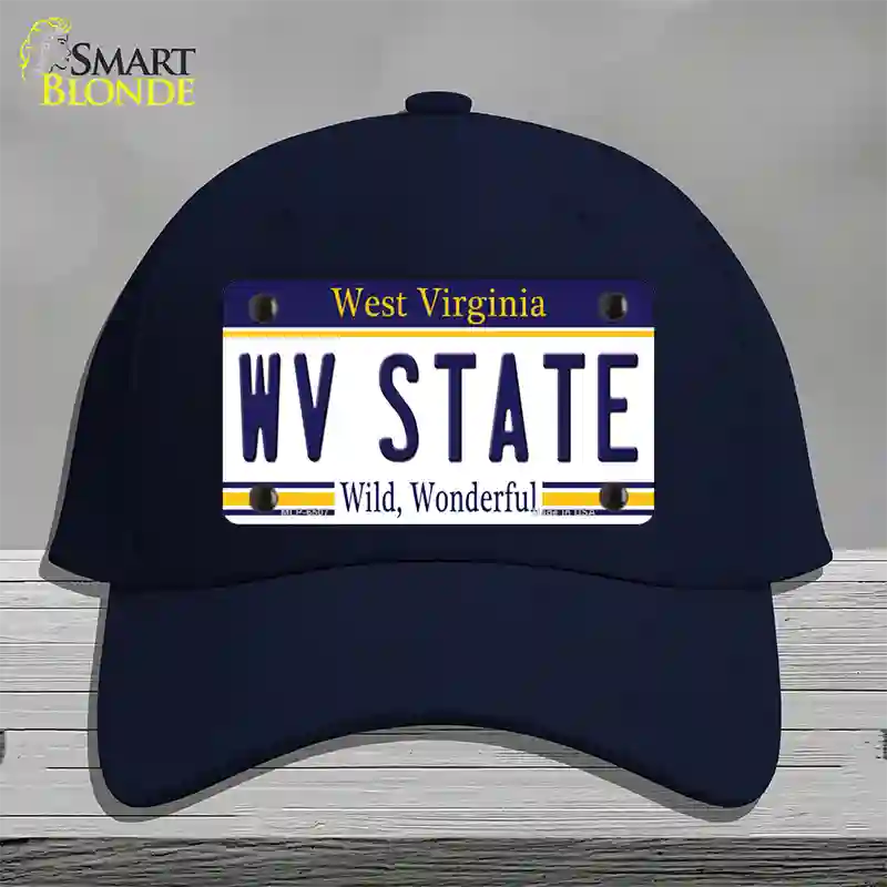 West Virginia State Novelty License Plate Hat Cotton / Navy