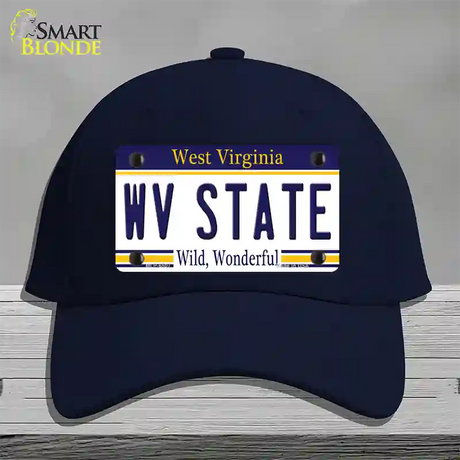 West Virginia State Novelty License Plate Hat Cotton / Navy