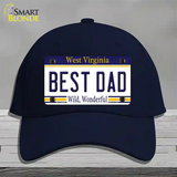 Best Dad West Virginia Novelty License Plate Hat Cotton / Navy