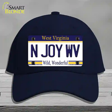 N Joy West Virginia Novelty License Plate Hat Cotton / Navy