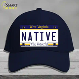 Native West Virginia Novelty License Plate Hat Cotton / Navy