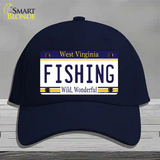 Fishing West Virginia Novelty License Plate Hat Cotton / Navy