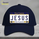 Jesus West Virginia Novelty License Plate Hat Cotton / Navy