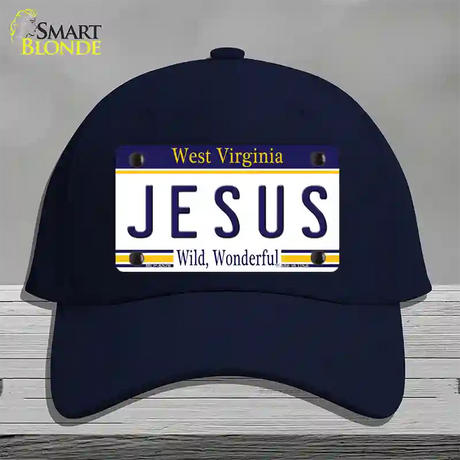 Jesus West Virginia Novelty License Plate Hat Cotton / Navy