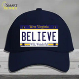 Believe West Virginia Novelty License Plate Hat Cotton / Navy