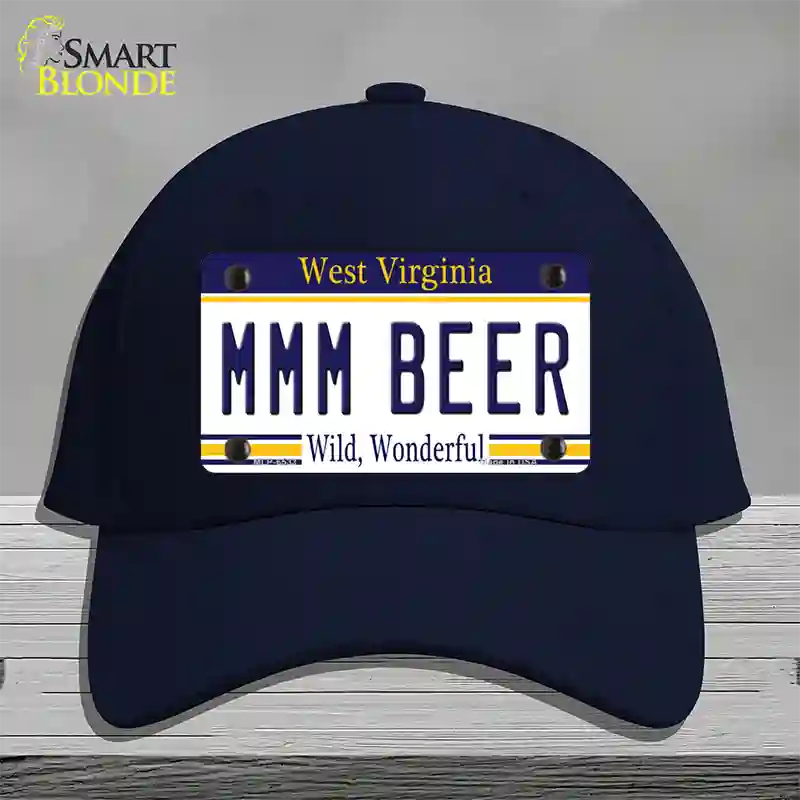 MMM Beer West Virginia Novelty License Plate Hat Tag Cotton / Navy