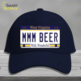 MMM Beer West Virginia Novelty License Plate Hat Tag Cotton / Navy