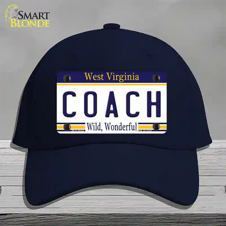 Coach West Virginia Novelty License Plate Hat Cotton / Navy