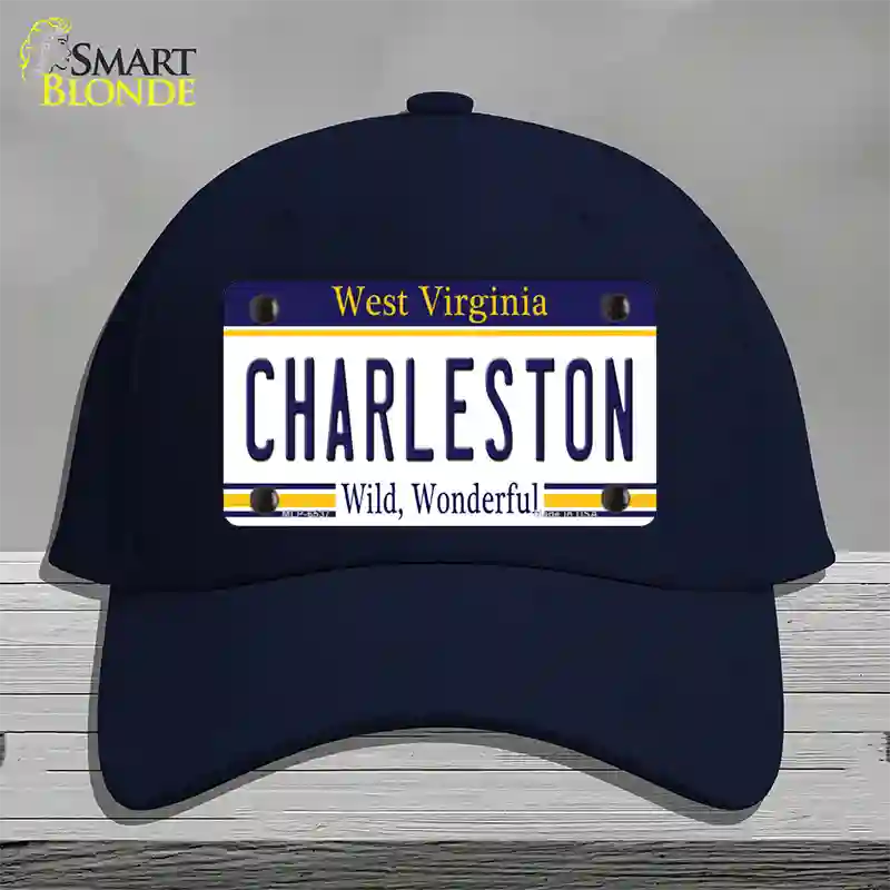 Charleston West Virginia Novelty License Plate Hat Cotton / Navy