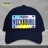 Vicksburg Mississippi Novelty License Plate Hat Cotton / Navy