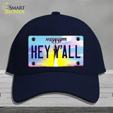 Hey YAll Mississippi Novelty License Plate Hat Cotton / Navy