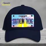 Southern Thing Mississippi Novelty License Plate Hat Cotton / Navy