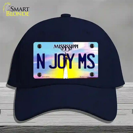 N Joy Mississippi Novelty License Plate Hat Cotton / Navy