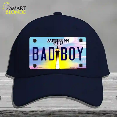 Bad Boy Mississippi Novelty License Plate Hat Cotton / Navy