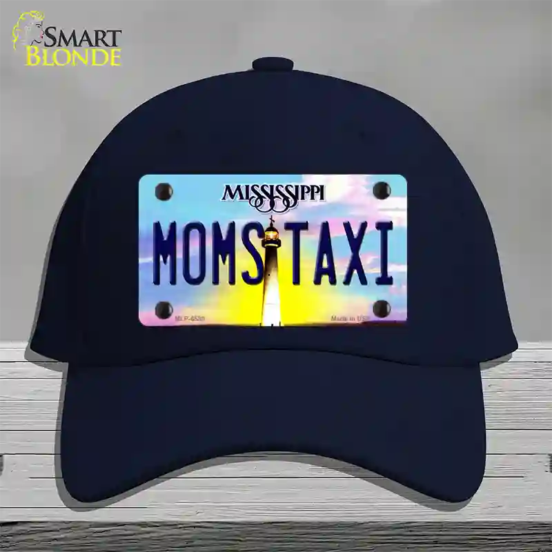 Moms Taxi Mississippi Novelty License Plate Hat Cotton / Navy