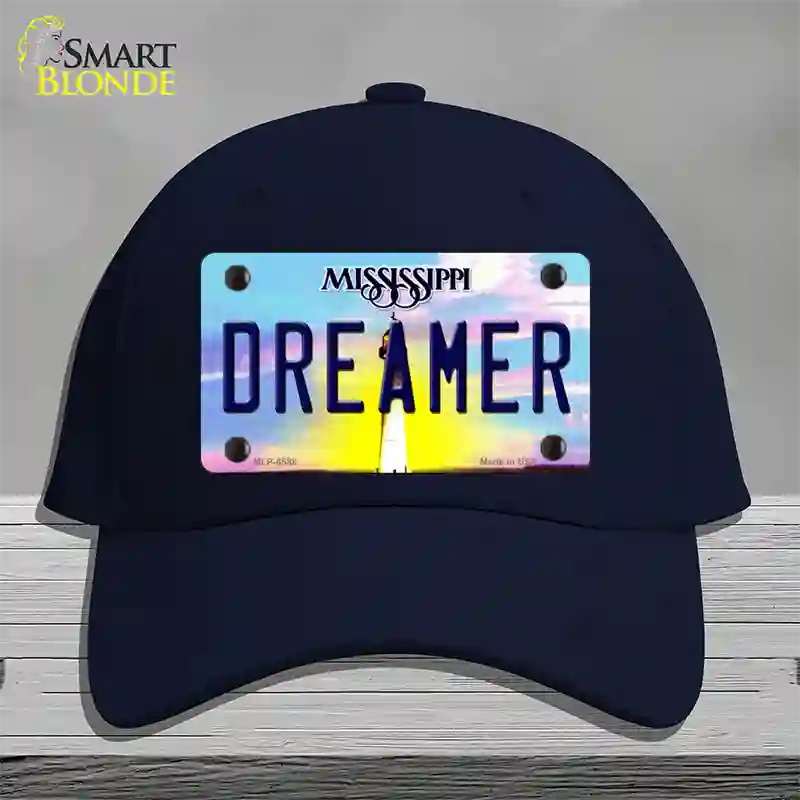 Dreamer Mississippi Novelty License Plate Hat Cotton / Navy