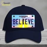 Believe Mississippi Novelty License Plate Hat Cotton / Navy