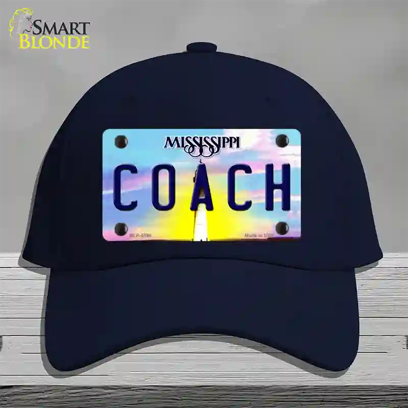 Coach Mississippi Novelty License Plate Hat Cotton / Navy