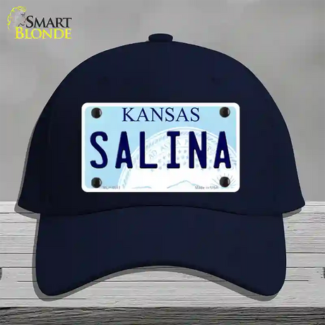 Salina Kansas Novelty License Plate Hat Cotton / Navy