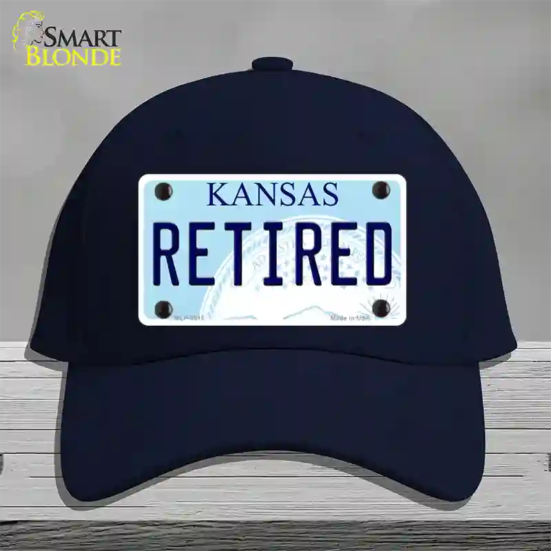 Retired Kansas Novelty License Plate Hat Cotton / Navy