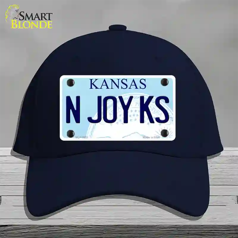 N Joy Kansas Novelty License Plate Hat Cotton / Navy