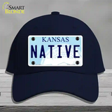 Native Kansas Novelty License Plate Hat Cotton / Navy