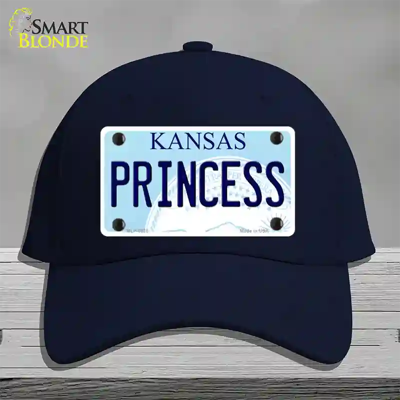 Princess Kansas Novelty License Plate Hat Cotton / Navy