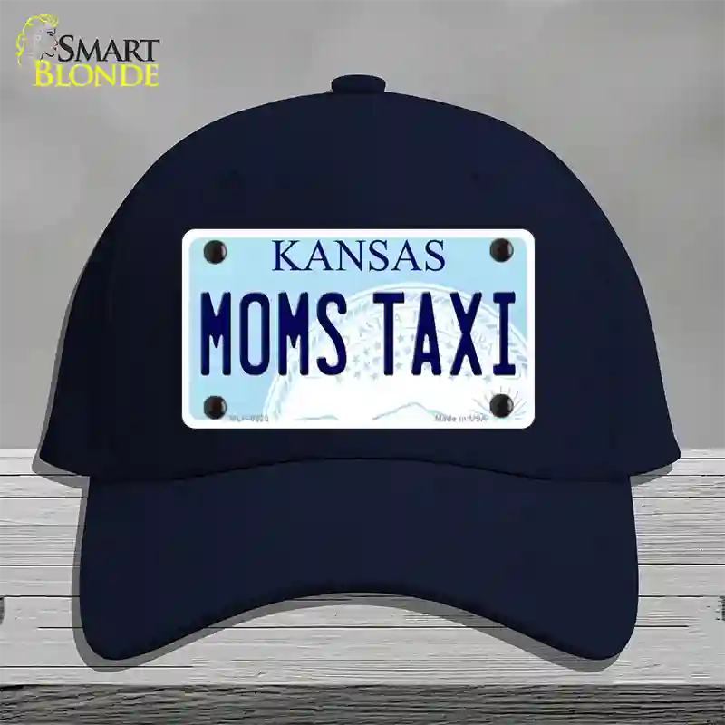 Moms Taxi Kansas Novelty License Plate Hat Cotton / Navy