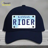 Rider Kansas Novelty License Plate Hat Cotton / Navy