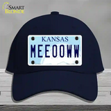 Meeooww Kansas Novelty License Plate Hat Cotton / Navy