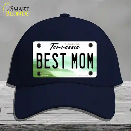 Best Mom Tennessee Novelty License Plate Hat Cotton / Navy