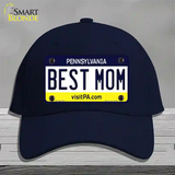 Best Mom Pennsylvania State Novelty License Plate Hat Cotton / Navy