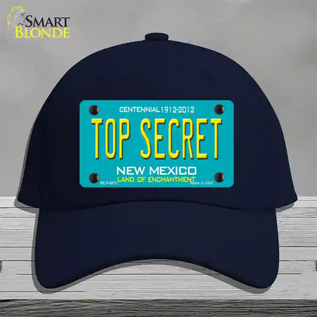 Top Secret New Mexico Novelty License Plate Hat Cotton / Navy