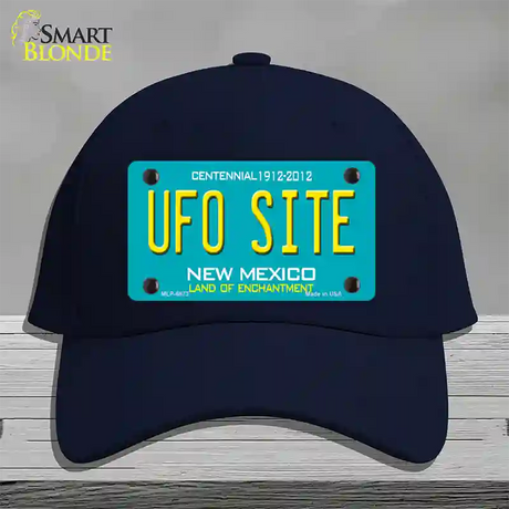 UFO Site New Mexico Novelty License Plate Hat Cotton / Navy