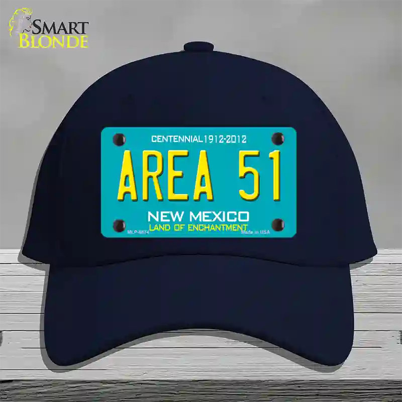 Area 51 New Mexico Novelty License Plate Hat Cotton / Navy