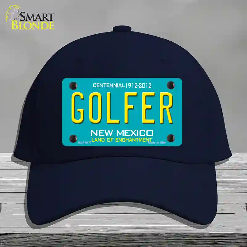 Golfer New Mexico Novelty License Plate Hat Cotton / Navy