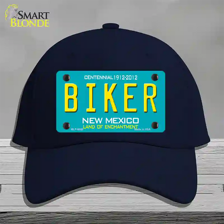 Biker New Mexico Novelty License Plate Hat Cotton / Navy