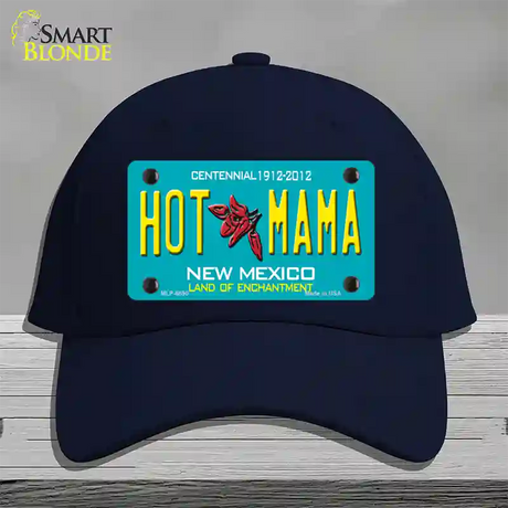 Hot Mama New Mexico Novelty License Plate Hat Cotton / Navy