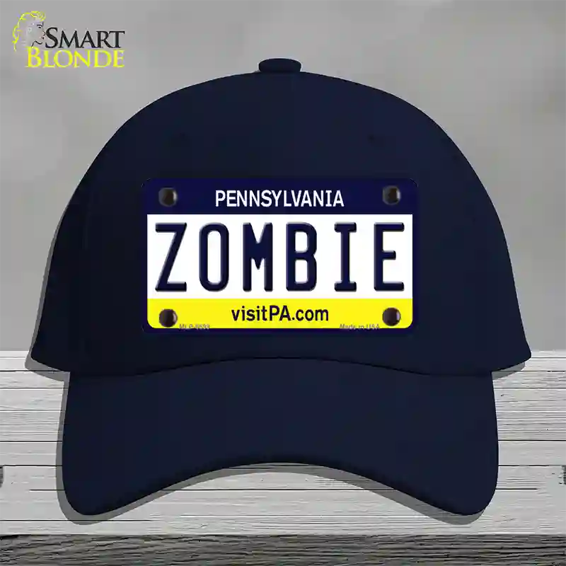 Zombie Pennsylvania State Novelty License Plate Hat Cotton / Navy